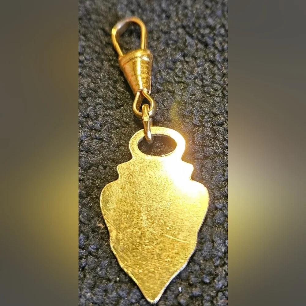 Gucci Gold PLATED 10k Charm zipper PULL authentic 1970s Pendant